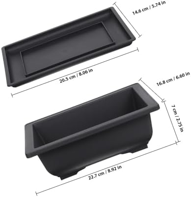 Rectangular Plastic Bonsai Training Pots, 3 Sets Antique Design - Image 2