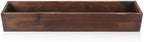 Kisangel Large Rectangular Carbonized Wood Planter Box for Indoor and Outdoor Succulents with Drainage Hole, Rustic Wooden Window Sill Flower Pot for Balcony Gardening by Kisangel