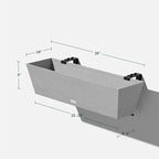 Veradek Pure Series Railing Planter - Tapered Window Box with Bracket - Image 2
