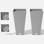 Veradek Pure Series Taper Planter & Drip Tray - Tapered Planter with Shelf by VeradekOutdoor