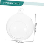 2pcs Glass Globe Hanging Terrarium Vase for Plants - Image 2