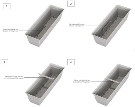 The HC Companies Eclipse Window Planter Box, 30 Inch, White, 2-Pack - Image 6