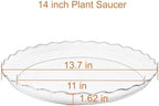 4 Pack of 14 inch Plant Saucer Plant Tray, Plastic Plant Saucer, Heavy Duty Plant Tray for Pots, Plant Saucers for Indoors Planter, Garden Water Plate Bowls for Gallon Grow Bags (Terracotta) - Image 2