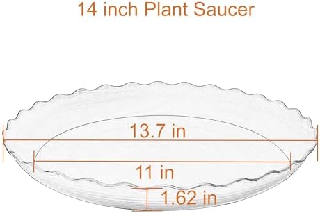 4 Pack of 14 inch Plant Saucer Plant Tray, Plastic Plant Saucer, Heavy Duty Plant Tray for Pots, Plant Saucers for Indoors Planter, Garden Water Plate Bowls for Gallon Grow Bags (Terracotta) - Image 2