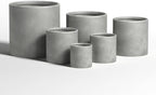 DTY Mount Powell 15.7" D x 15.7" H (Pot Opening 12.6") Fiberstone Cylindrical Planter with Drainage Hole, Weather Resistant for Indoor & Outdoor Use, Includes 2 Extra Coco Mats - Gray, Extra Large - Image 6