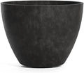 Lupo Tapered Indoor/Outdoor Planter, 37x28in Carbon Stone by Cosapots