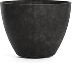Lupo Tapered Indoor/Outdoor Planter, 37x28in Carbon Stone by Cosapots