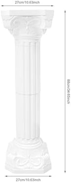 Decorative Roman Column Pedestal,34.65 In White Roman Columns and Pillars,Plastic Decoration Roman Pillars,Easy to Carry and Store,for Classical Garden Pillar, Indoor Outdoor Decor (4) - Image 2
