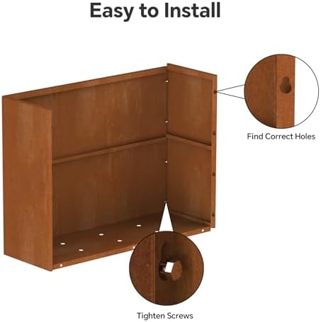 Cor Ten Steel Planters – 32x12x24H Inch Planter Box Rustic - Image 7