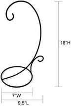 E-view Ornament Display Stand Set of 2 - Metal Stand Flower Pot Holder Rack for Hanging Glass Globe Air Plant Terrarium, Lantern, Witch Ball - Iron Home Wedding Decoration (18") - Image 6