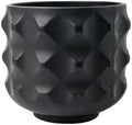 Generic Ceramic Plant Pots, Geometry Textured Flower Pots Indooe/Outdoor, Modern Planter for Home Decor,Office,Bookshelf,Living Room, 5'' H (Black) by Unknown