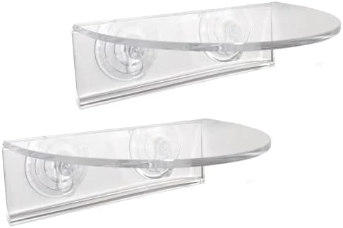 Window Garden Veg Ledge Suction Cup Window Shelf – Create an Indoor Garden, Hold Your Planter Pots, Seed Starter, Figurines on Your Window. Grow Herbs, Microgreens, Succulents, Sleek (2 Pack) by WindowGarden