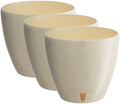Gardenera 6.7" Deco Self Watering Pots for Indoor Plants in Cream (Set of 3) - Decorative Flower Pot with Water Level Indicator and Drainage Cartridge for All House Plants, Flowers and Herbs by Gardenera