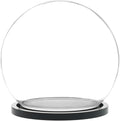 Plymor 5" x 6" Glass Display Dome Globe Cloche (Black Acrylic Base), Pack of 6 by Plymor