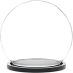 Plymor 5" x 6" Glass Display Dome Globe Cloche (Black Acrylic Base), Pack of 6 by Plymor