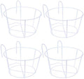 4 Pack Hanging Planters for Railings Rail Planter Hanging Baskets Flower Pot Holders Iron Plant Racks Metal Fence Planter Potted Stand Mounted Balcony Plant Baskets Container,Garden Steel Pots by WWahuayuan