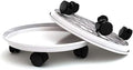 Plant Caddy with Wheels 15.5 Inch, 2 Pack Heavy Duty Plant Dolly Tray, Round Planter Caddies for Indoor & Outdoor Use, White by Coadura