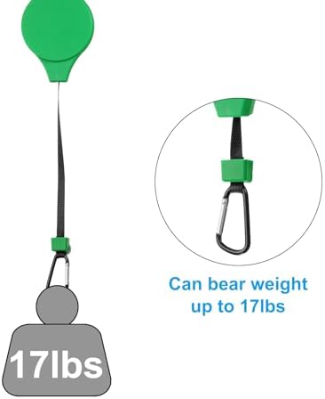 PATIKIL Plant Hanger, 6 Pcs Pulley Retractable Hanging Flower Basket Hook Indoor and Outdoor Plant Pots Holder, for Planters, Flower Basket, Wind Chimes, Lanterns, Bird Feeders, Green - Image 3