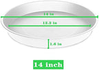 4 Pack of 14 inch Plant Saucers, Plant Saucer 14" Round, Plastic Plant Tray for Flower Pots, White Planters for Indoor Plants, Plant Trays for Planter 12-15" (14", Creamy White) - Image 3