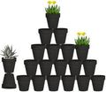vensovo 3 Inch Black Terracotta & Clay Pot with Drainage, 20 Pack by vensovo