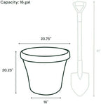 Bloem Terra 24" Plastic Planter, 16 Gallon, Basil, 2-Pack - Image 2