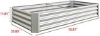 Metal Raised Garden Bed for Outdoor Vegetable & Flower Gardening: 7.6x3.7ft Large Galvanized Steel Planter Box, Easy Assembly Deep Root Garden Beds for Backyard, Patio (Silver with 6x3x1ft) - Image 2