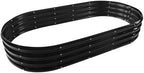 YSEJOMP 12" Tall Oval-Shaped/Elliptic Metal Raised Garden Bed Outdoor Black by YSEJOMP