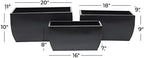 CosmoLiving by Cosmopolitan Metal Indoor Outdoor Planter, Set of 3 20", 18", 16"W, Black - Image 3