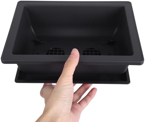 Rectangular Bonsai Planter Set, 3 Plastic Pots with Drainage Tray - Image 3