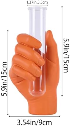Orange Hand Shaped Wall Vase, Modern Creative Wall Vase, Unique Art Decoration, Stylish Home Decor for Living Rooms, Bathrooms, Patios, Entrances, and Office Decor. - Image 6