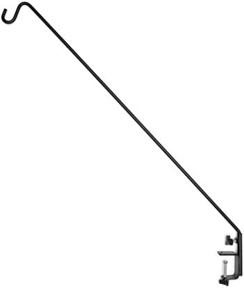 AshmanOnline Ashman Deck Hook (1 Pack, 49-Inch Deck Hook), Double Forged Solid Metal Single Piece Rod, Ideal for Bird Feeders, Plant Hangers, Coconut Shell Hanging Baskets, and Lanterns. by AshmanOnline