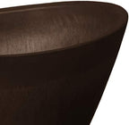 Arcadia Garden Products PSW Pot Collection YB41C Plastic/Stone/Wood Composite Curved Planter Pot – No Drainage Hole (Drillable), for Indoor and Outdoor Plants and Gardens, 16-inch, Chocolate - Image 4