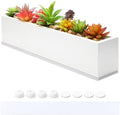 FillTouch 16.1 x 3.2 x 3.5 Inch 1 Pcs Long Rectangular Planter Box,White by FillTouch
