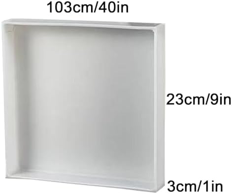 Plastic Trays for Plants, Drip Tray, Made of PP Polypropylene, White, Extra-Large Square Size(103x23x3cm/40x9x1in) - Image 2