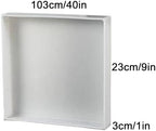 Plastic Trays for Plants, Drip Tray, Made of PP Polypropylene, White, Extra-Large Square Size(103x23x3cm/40x9x1in) - Image 2