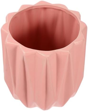 Toyvian Ceramic Geometric Flower Pot Drainage Minimalist Bonsai Container for Home Decor Desktop Use and Plants for by Toyvian
