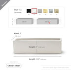 WGVI Long Rectangle Ceramic Planter Vase in White 14" x 4" x 4"H, Rectangular Box Block Terrarium Pot, Flower Arrangement, Tabletop Centerpiece, Home Decor Organization Storage Container, 4 Pcs. - Image 3