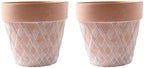 Flower pots 2Pcs Red Terracotta Planter Vintage Cameo Outdoor Indoor(Without Tray) by Unknown