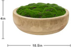 Moss Wood Bowl, Natural Round Dough Bowl for Tabletop Centerpiece Decor - Image 6