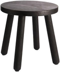 Round Solid Wooden Stool,Plant Stand,Step Stool,Black,15.8" H by zaowofires