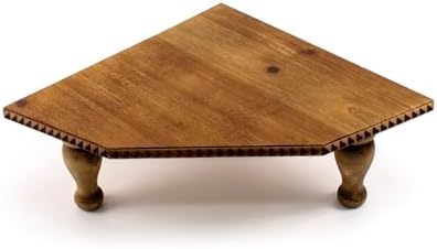 Wood Vintage Brown Corner Pedestal Stand Rustic Decorative Riser Display by WelcometoBONNYDODO