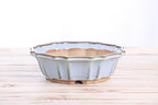 Willow Bonsai Ceramics Flower Design Bonsai Pot 8 Inch – Elegant Ceramic Bonsai & Succulent Pot, High‑Fired Frost‑Proof Stoneware with Drainage+Wiring Holes, Handmade USA (Glacier, 8inch) - Image 2