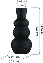 Black Ceramic Vase, Modern Matte Clay - Image 7