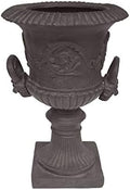 Great Deal Furniture Noble House Adonis Outdoor Roman Chalice Garden Urn Planter in Antique Gray by GDFStudio