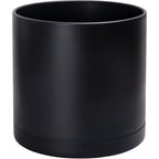 D'vine Dev Plastic Planter Pot with Saucer, 16 in, Black, 74-X-B-5 by DvineDevPlanterPotsandStand