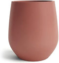DTY Signature Mount Wilson Modern Indoor Outdoor Fiberstone Tapered Planter, Lightweight, Weather Resistant Garden Pot with Drainage Hole & Rubber Plug (Terracotta, 11'' D x 12'' H) by DTY