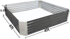 47" Lx47 Wx10 H Galvanized Raised Garden Bed 3.9x3.9x0.8ft Metal Planter Box Dark Grey Large Metal Oval Patio Kit Planting Bed Suitable for Outdoor Backyard Plant Flower Vegetable Fruit - Image 2