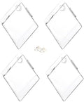4 Pcs Creative Rhombus Glass Vase Wall Hanging by GLEAVI