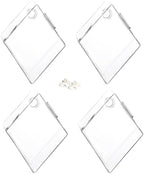 4 Pcs Creative Rhombus Glass Vase Wall Hanging by GLEAVI