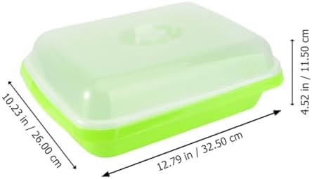 2 Sets Sprout Trays with Lid for Seed Starting Plastic Green - Image 2